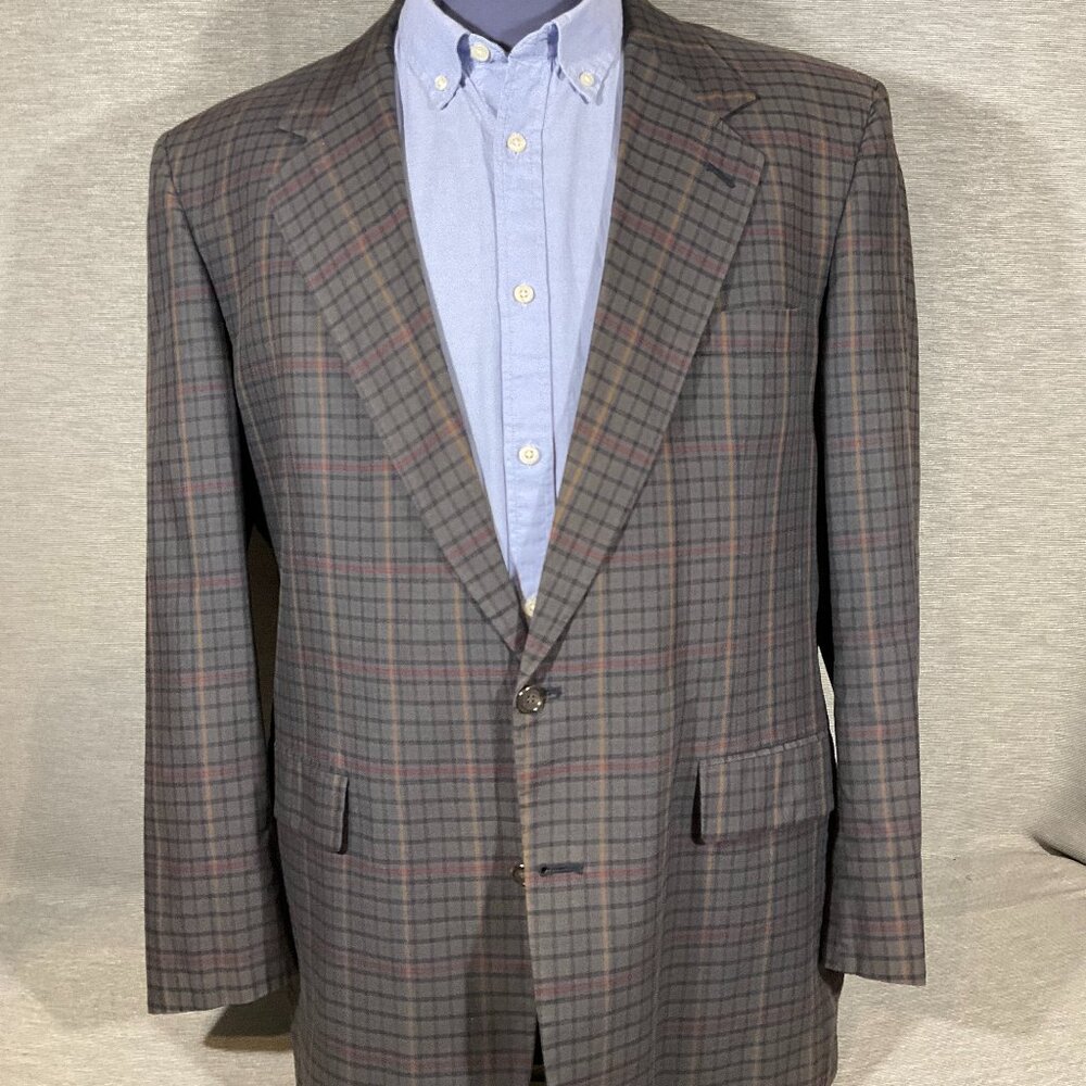Men's Vintage Brooks Brothers Summer Plaid Sports Jacket, Size 46L